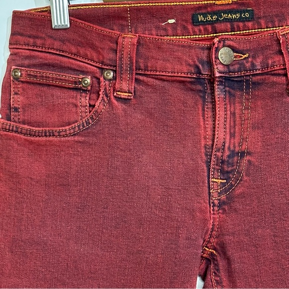 Nudie organic jeans in red denim size 30/34 - Picture 3 of 7